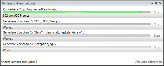 Hintergrundverarbeitung in NewsRodeo