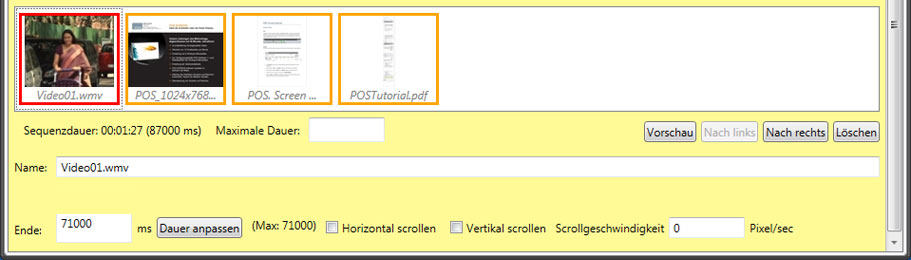 Scroll-Funktion in NewsRodeo